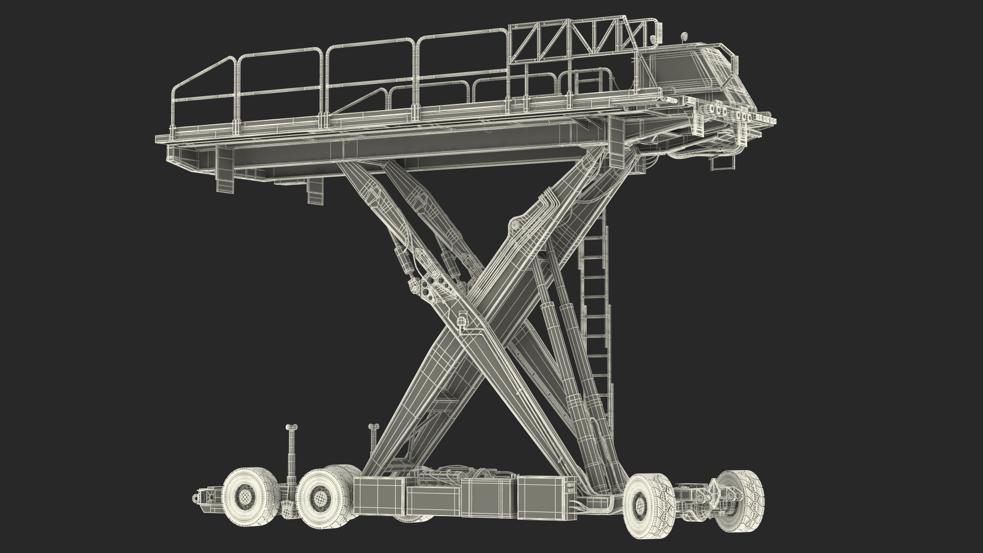 Defense Aircraft Loader New Rigged 3D model