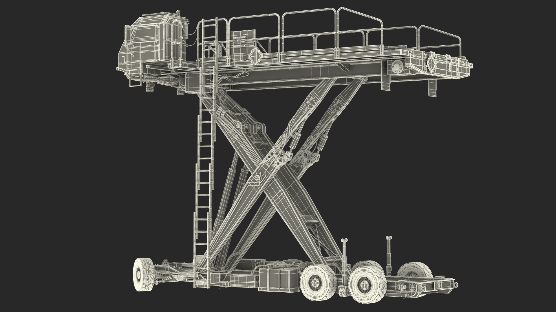 Defense Aircraft Loader New Rigged 3D model