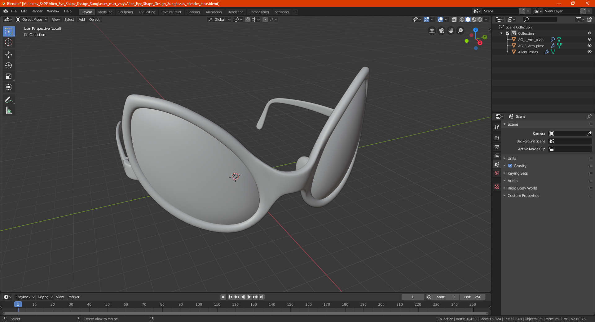 3D Alien Eye Shape Design Sunglasses model