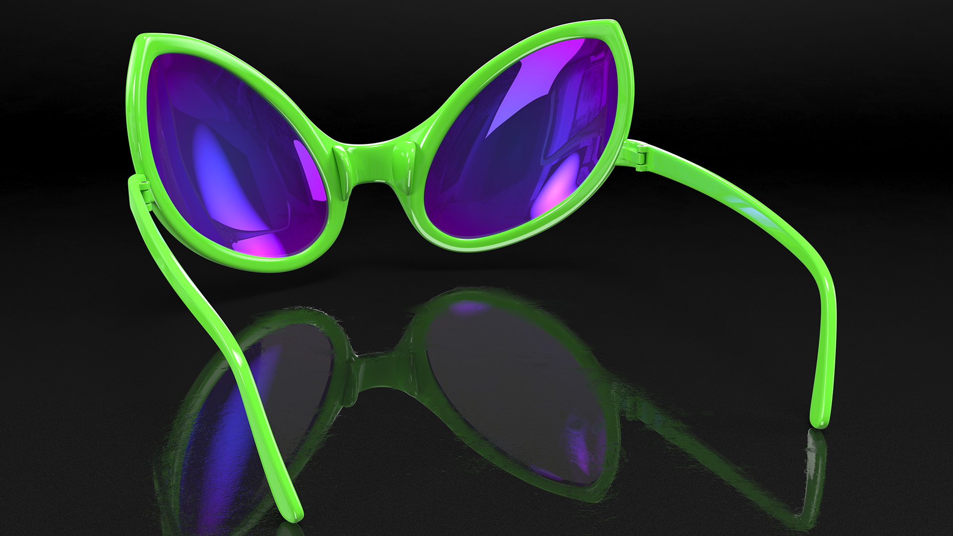 3D Alien Eye Shape Design Sunglasses model