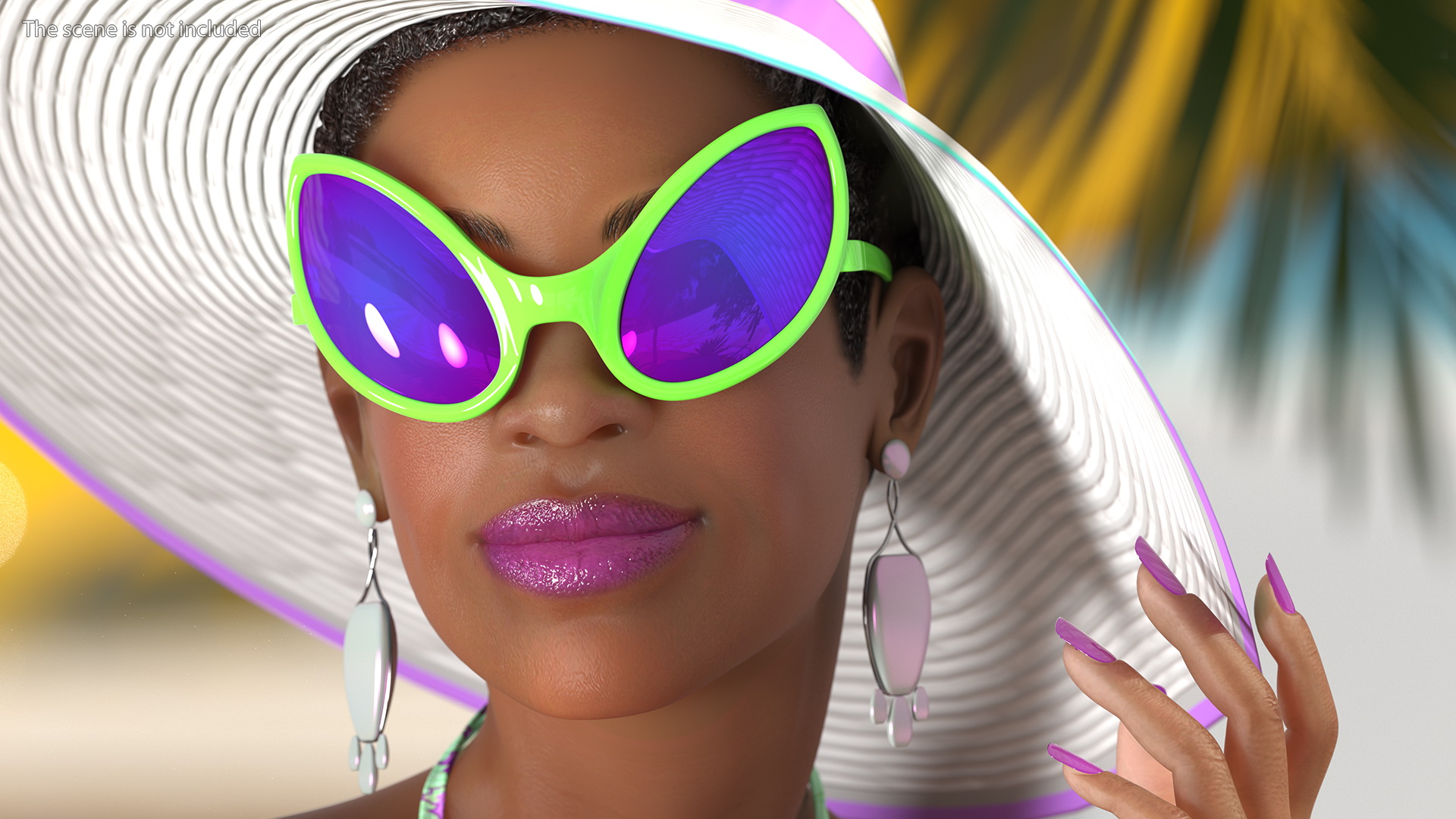 3D Alien Eye Shape Design Sunglasses model