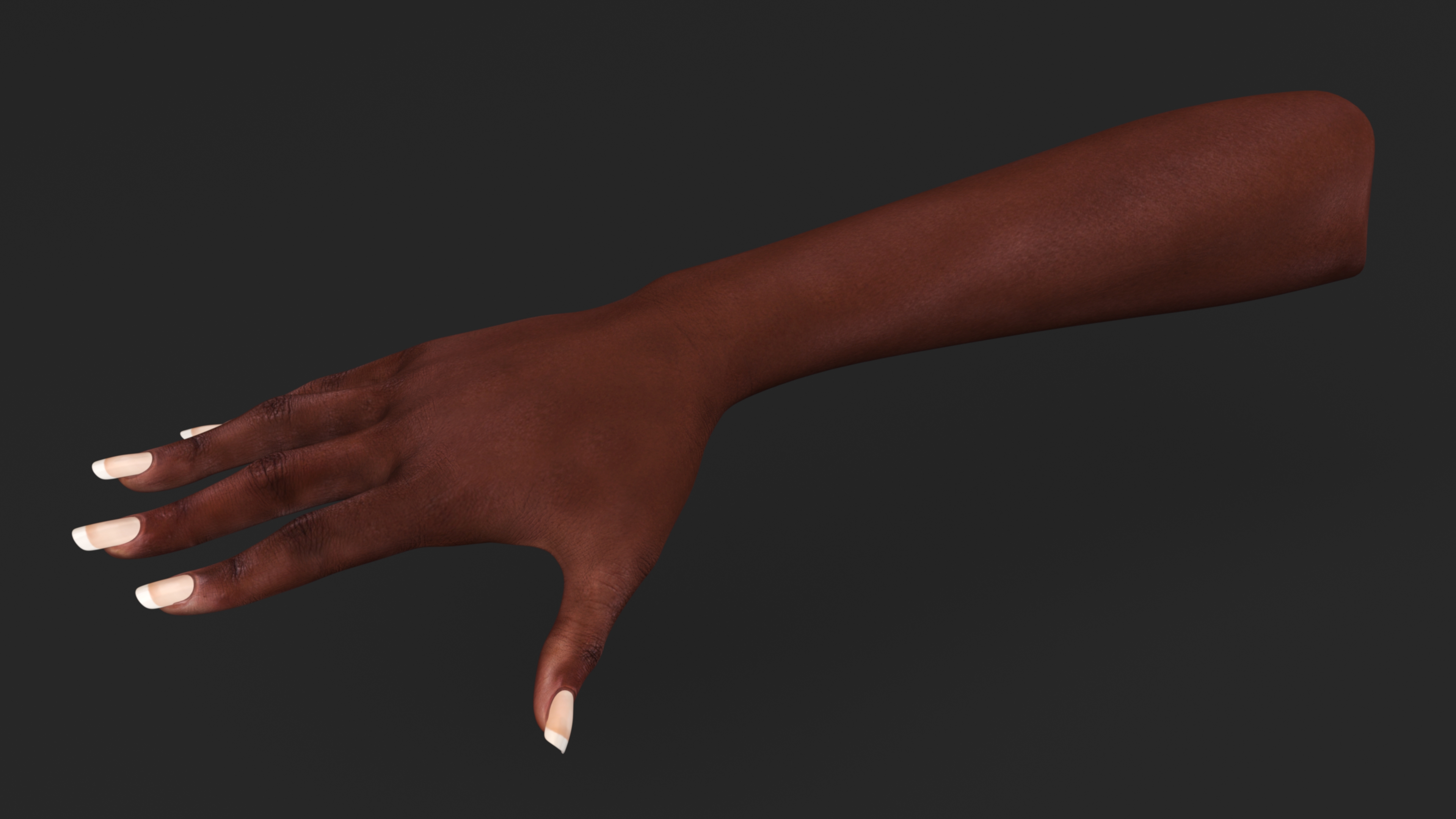3D Afro American Female Hands Base Pose