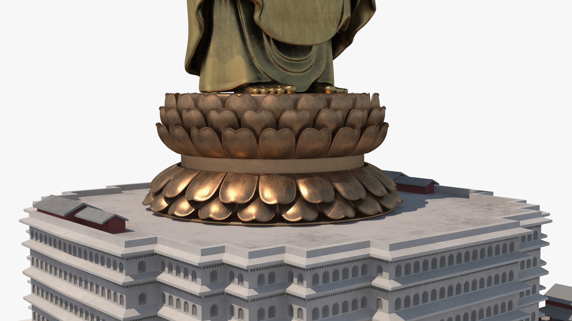 3D model Spring Temple Buddha