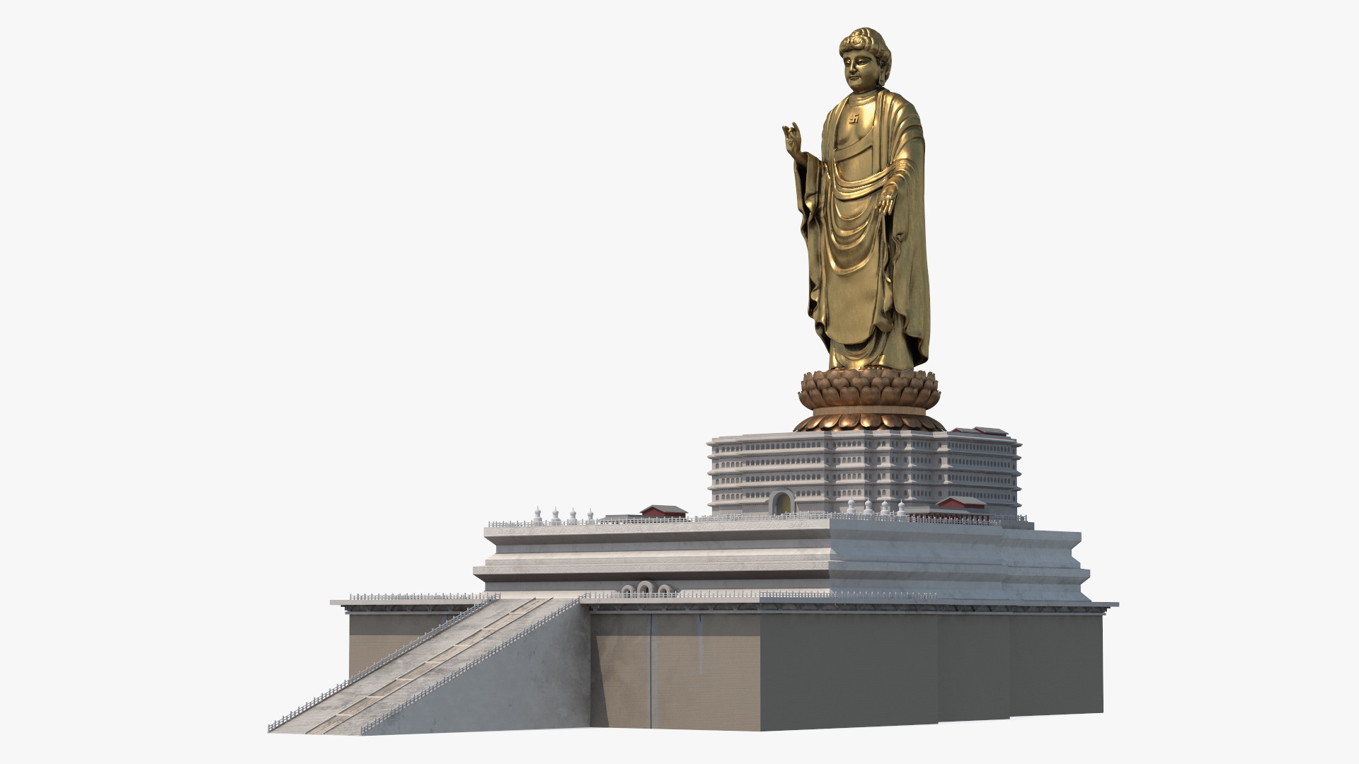 3D model Spring Temple Buddha