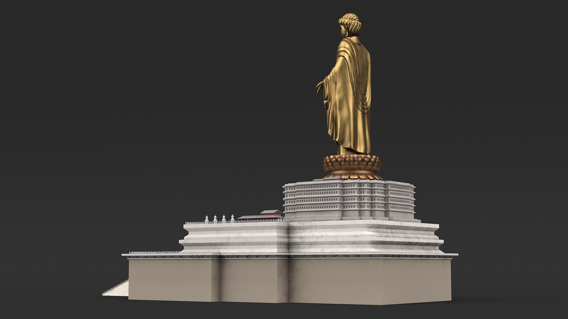 3D model Spring Temple Buddha