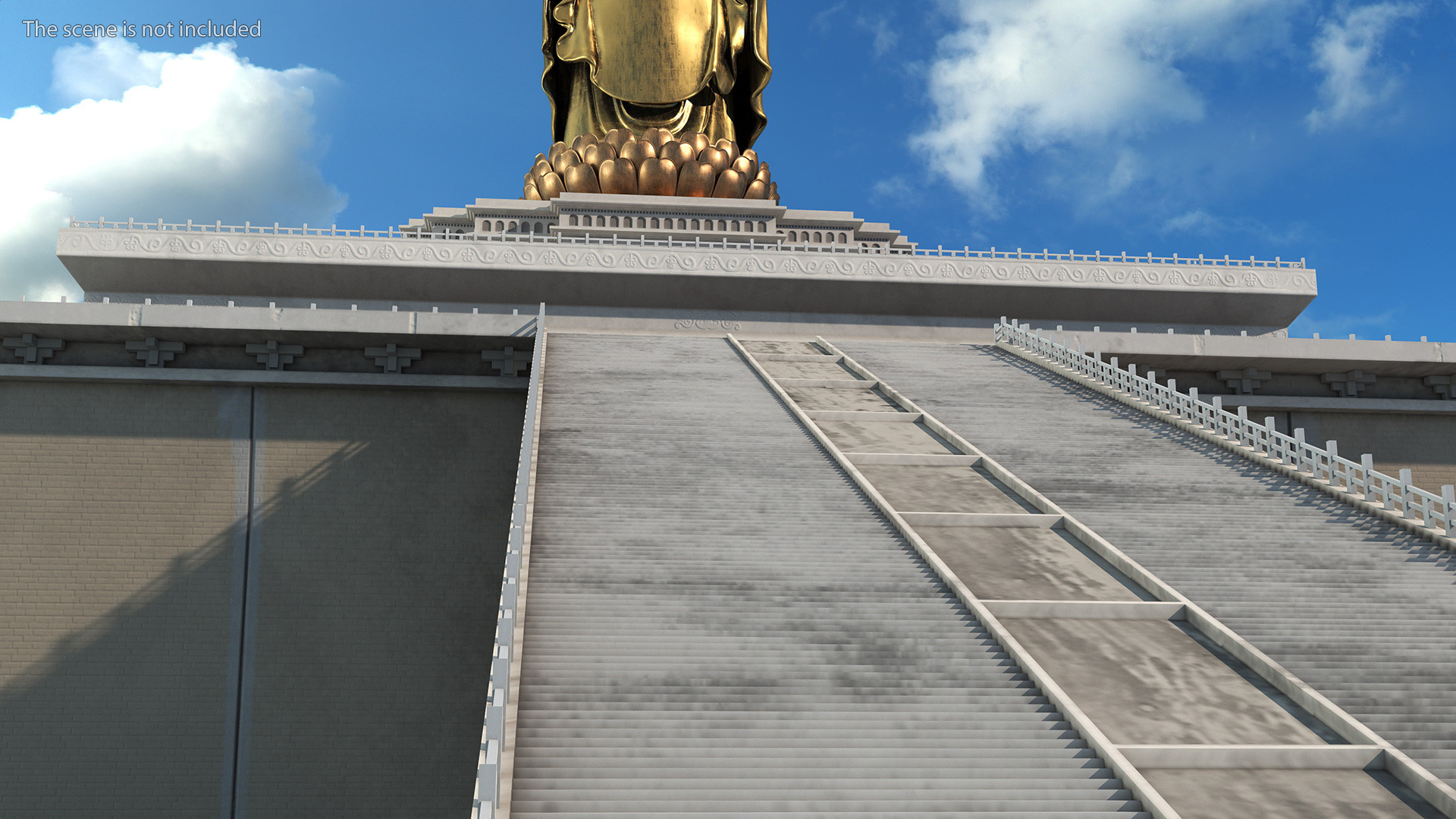 3D model Spring Temple Buddha