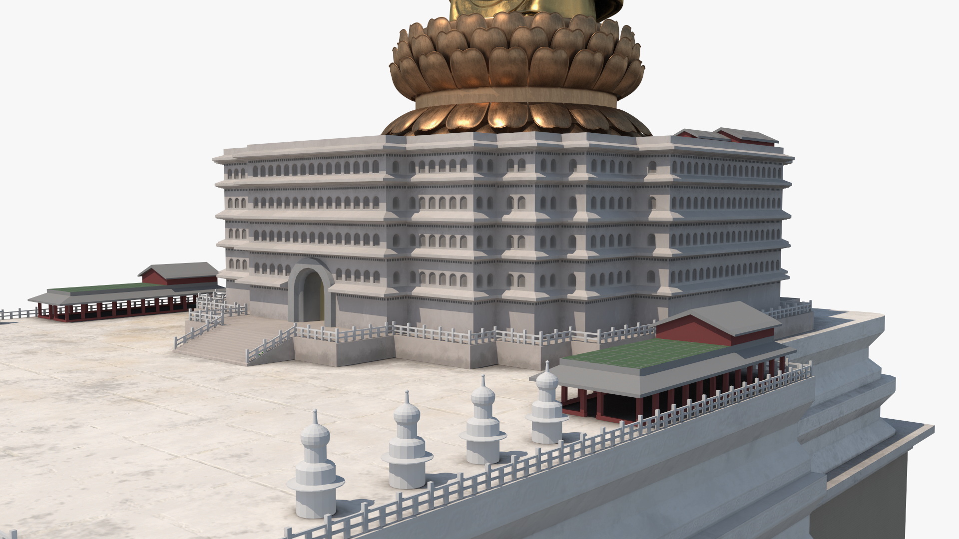 3D model Spring Temple Buddha