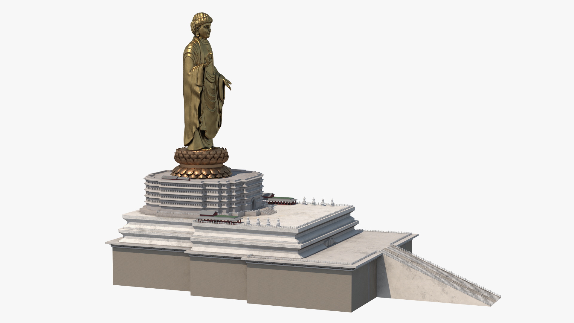 3D model Spring Temple Buddha