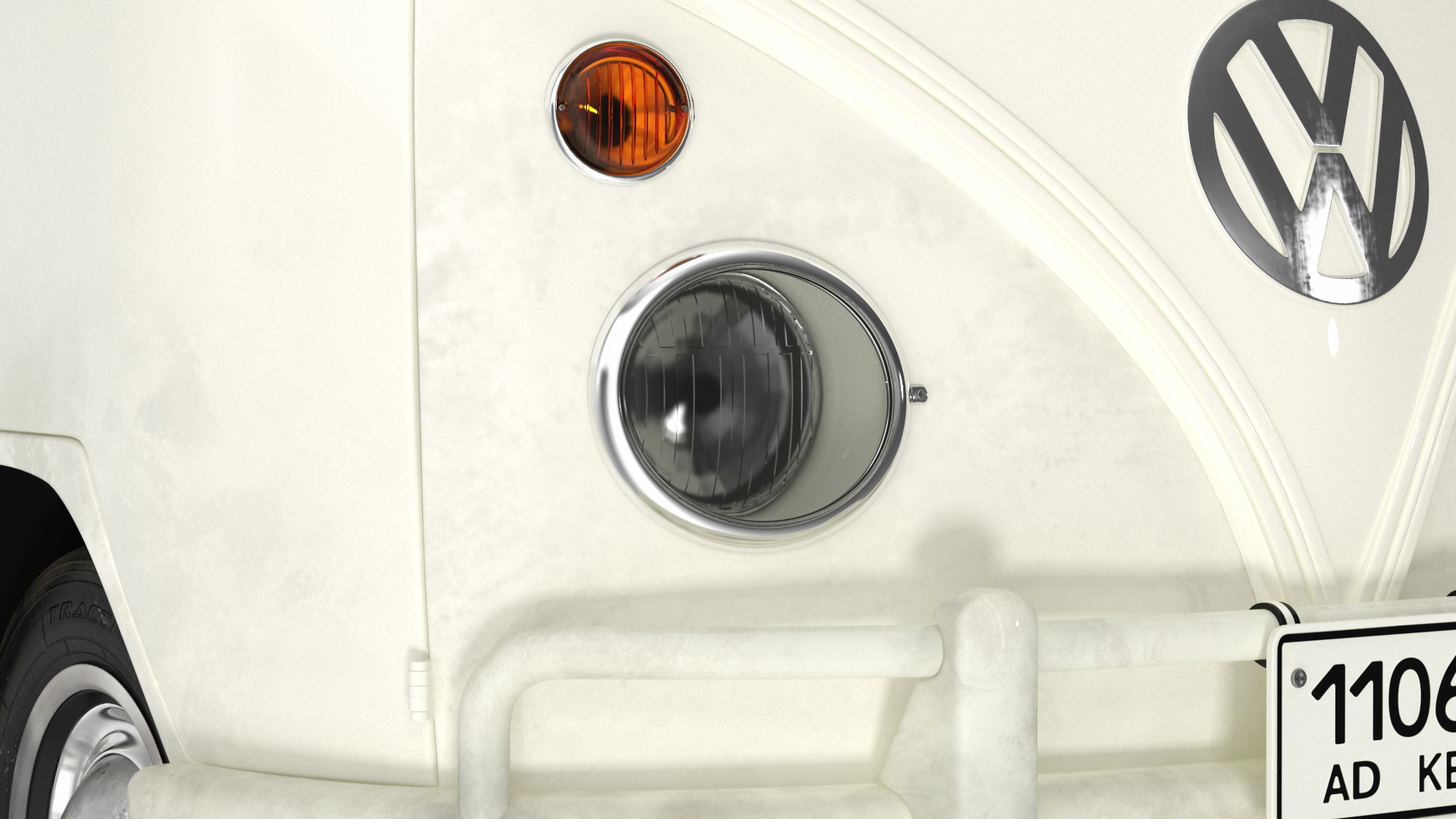 Volkswagen Type 2 Transporter Bus Simple Interior 3D model