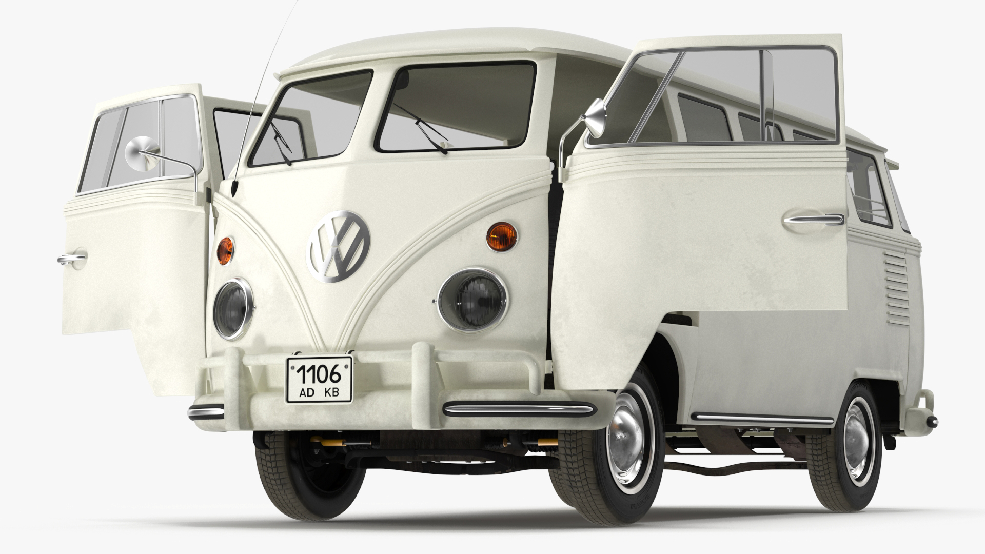 Volkswagen Type 2 Transporter Bus Simple Interior 3D model
