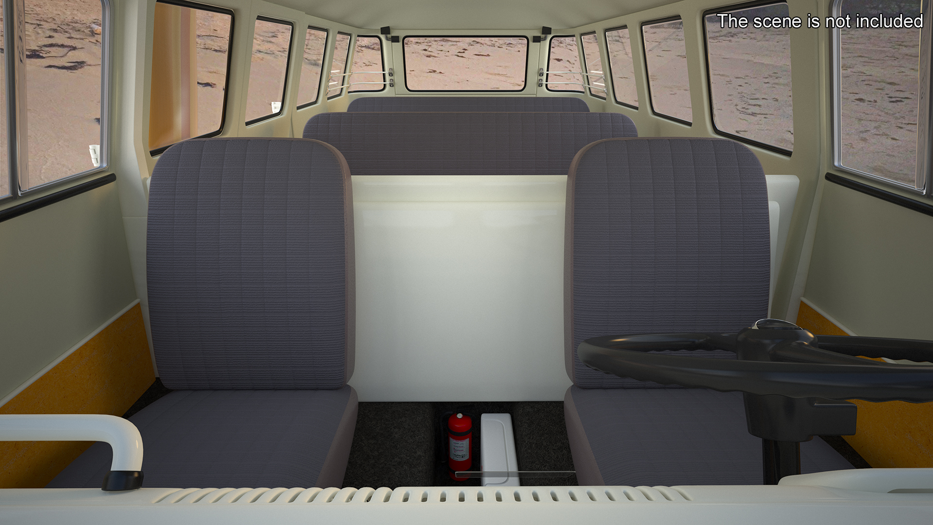 Volkswagen Type 2 Transporter Bus Simple Interior 3D model