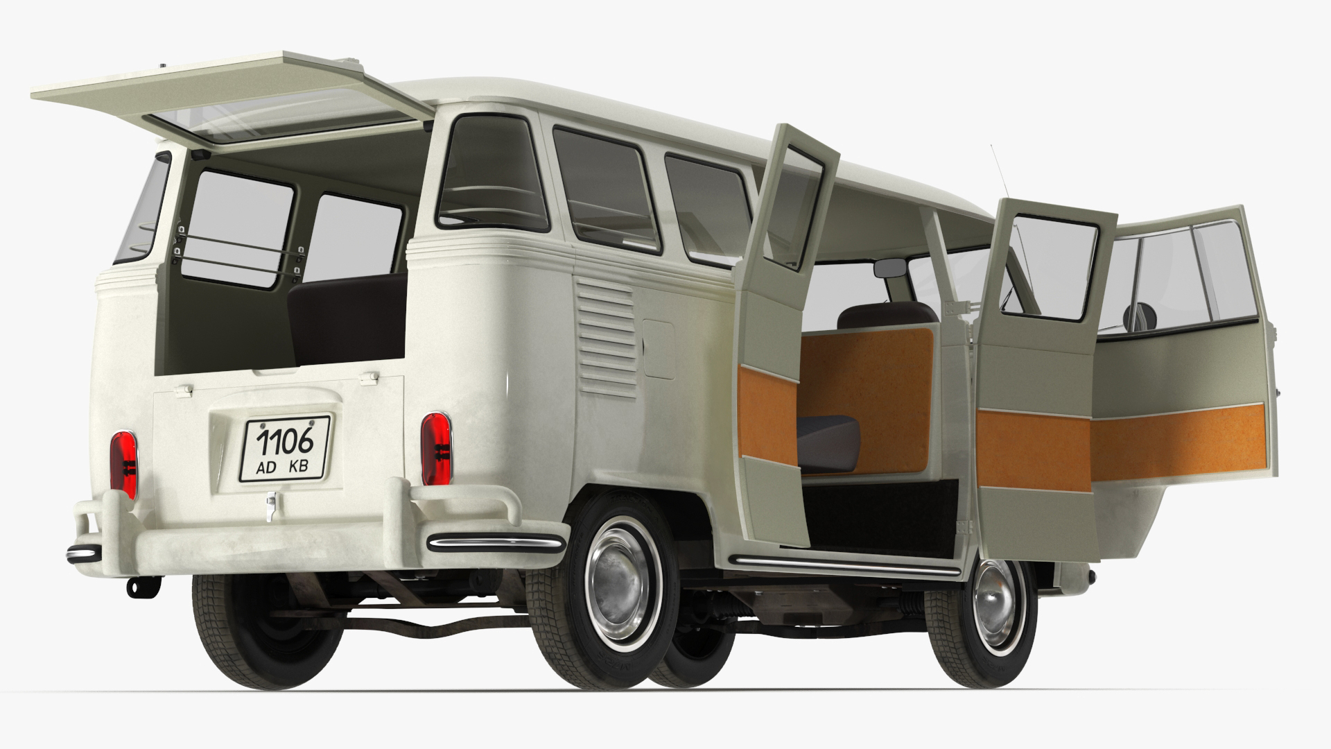 Volkswagen Type 2 Transporter Bus Simple Interior 3D model