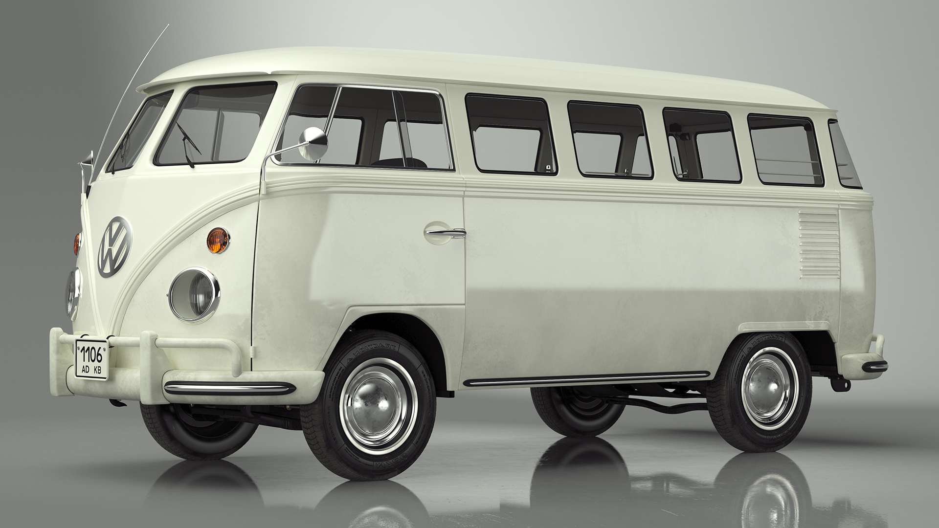 Volkswagen Type 2 Transporter Bus Simple Interior 3D model