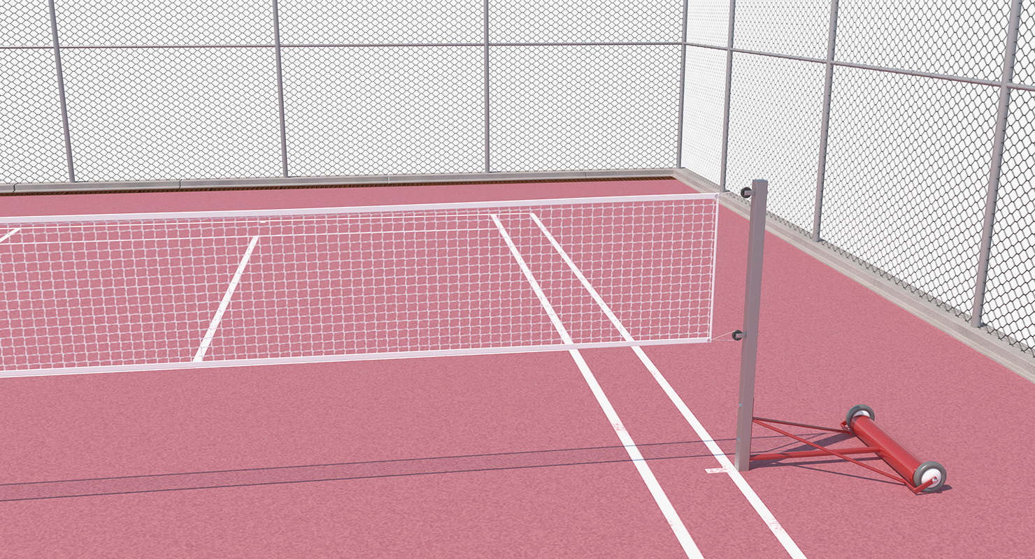 3D Outdoor Badminton Court model