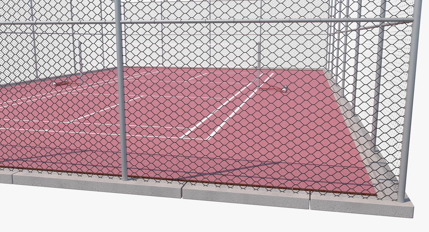 3D Outdoor Badminton Court model