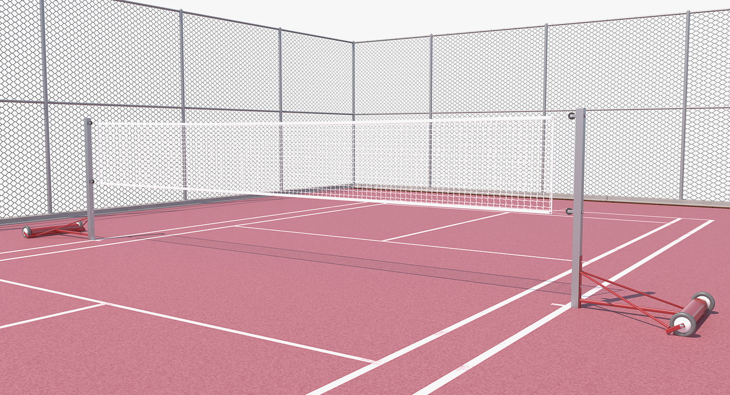 3D Outdoor Badminton Court model
