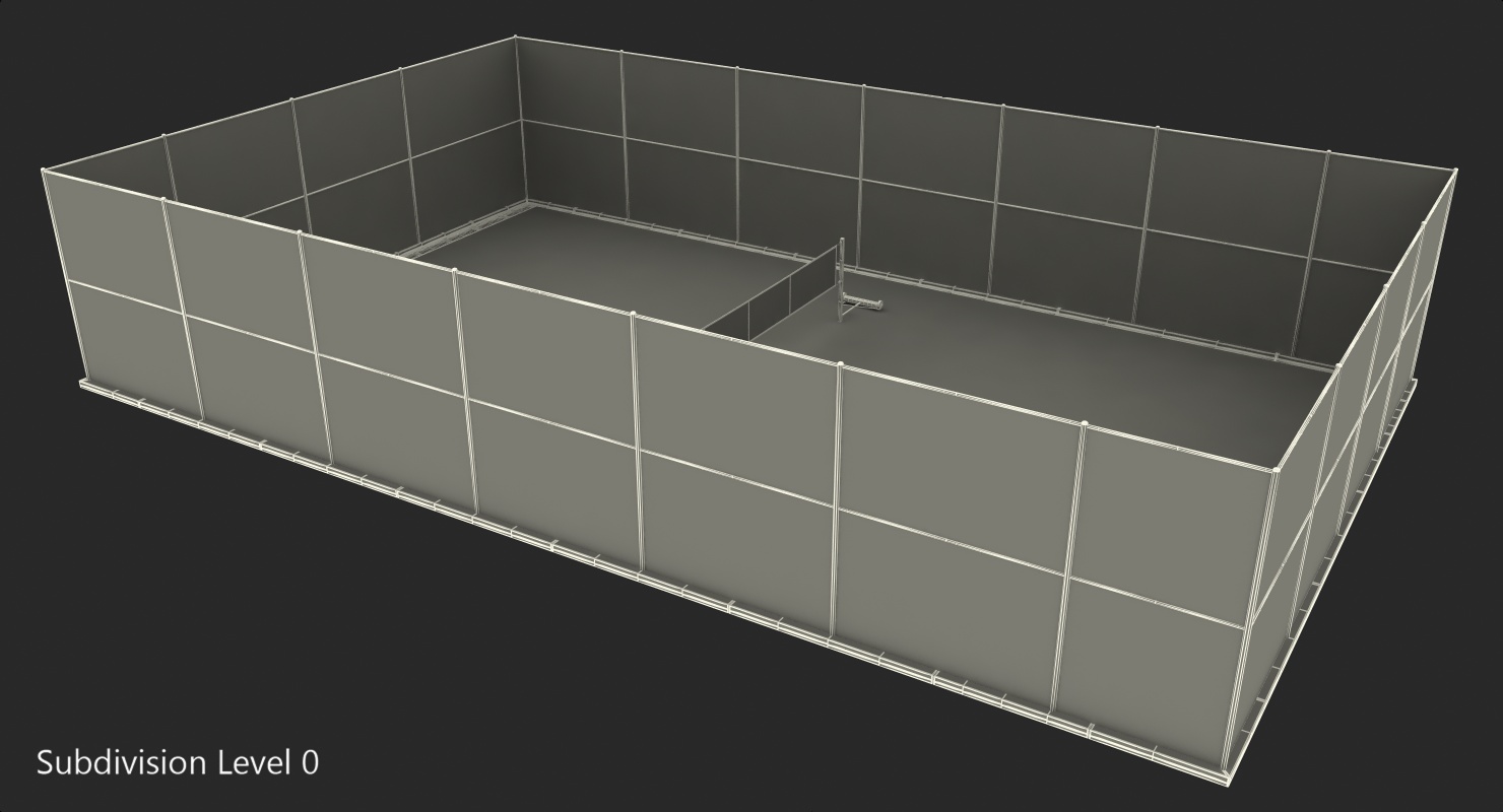 3D Outdoor Badminton Court model