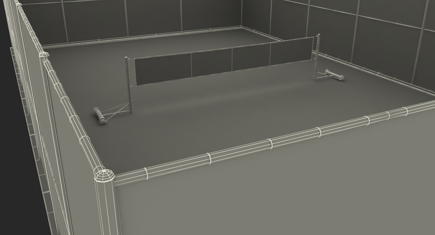 3D Outdoor Badminton Court model