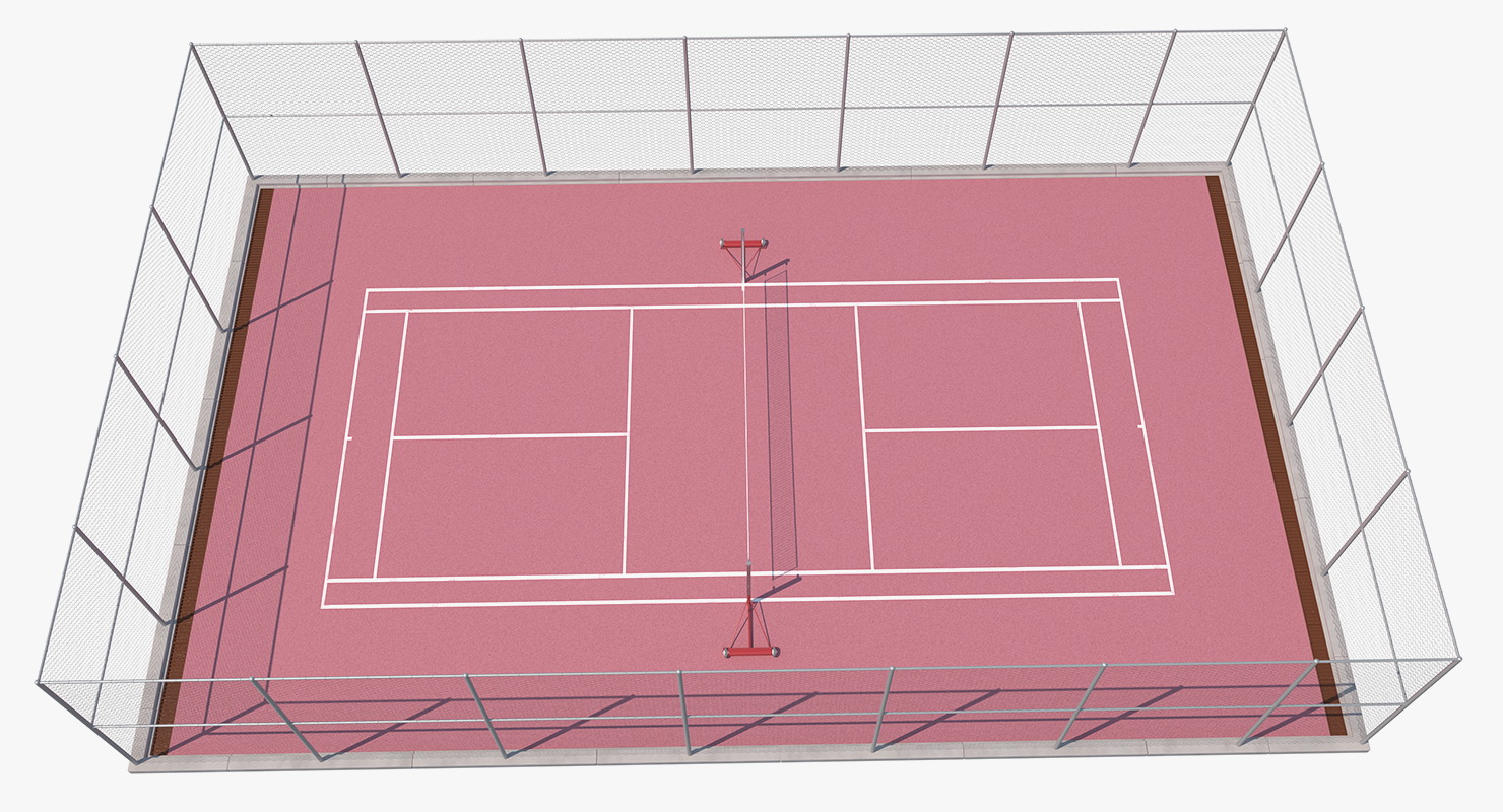 3D Outdoor Badminton Court model