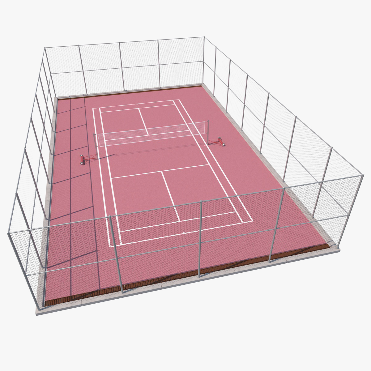 Outdoor Badminton Court 3D Model