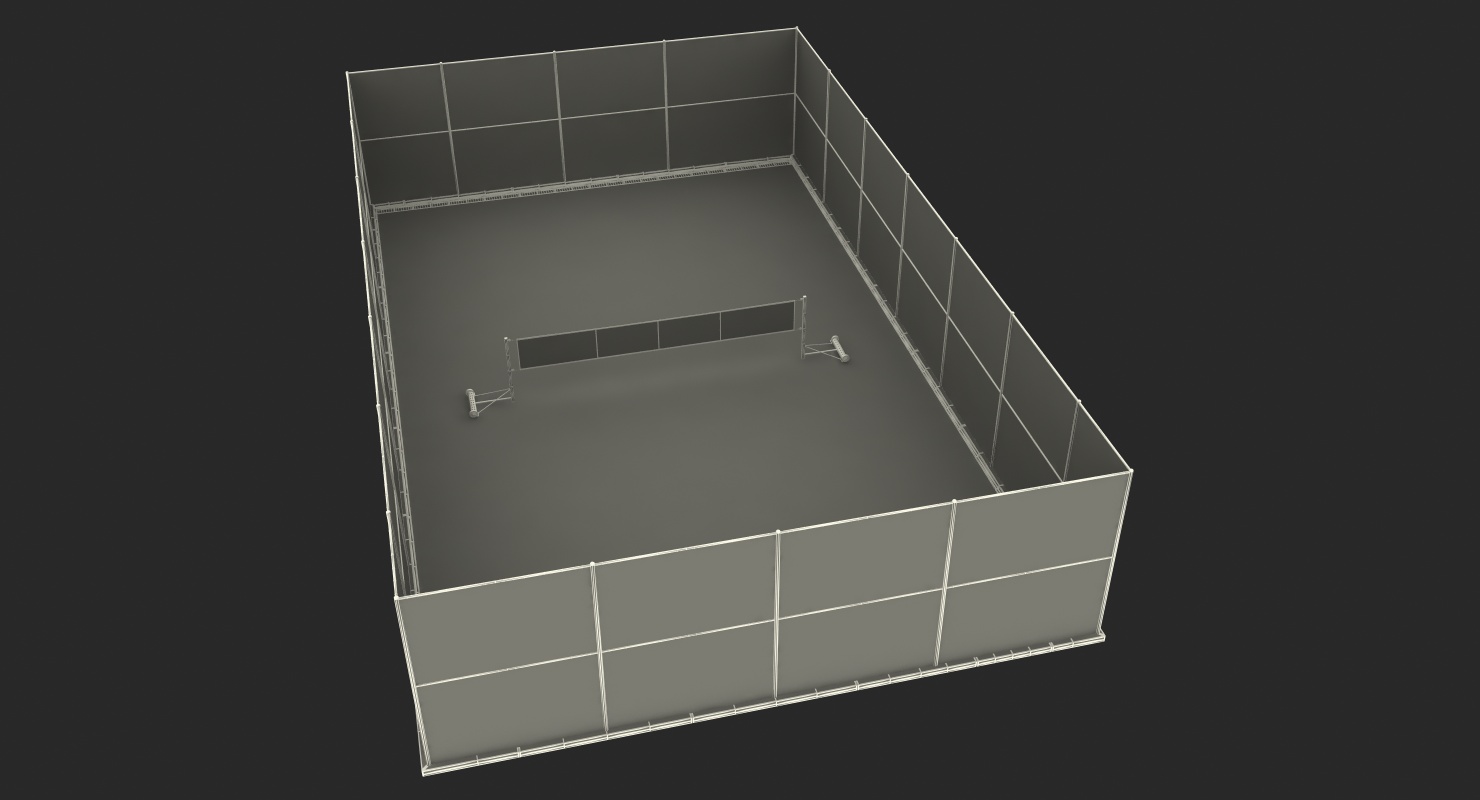 3D Outdoor Badminton Court model