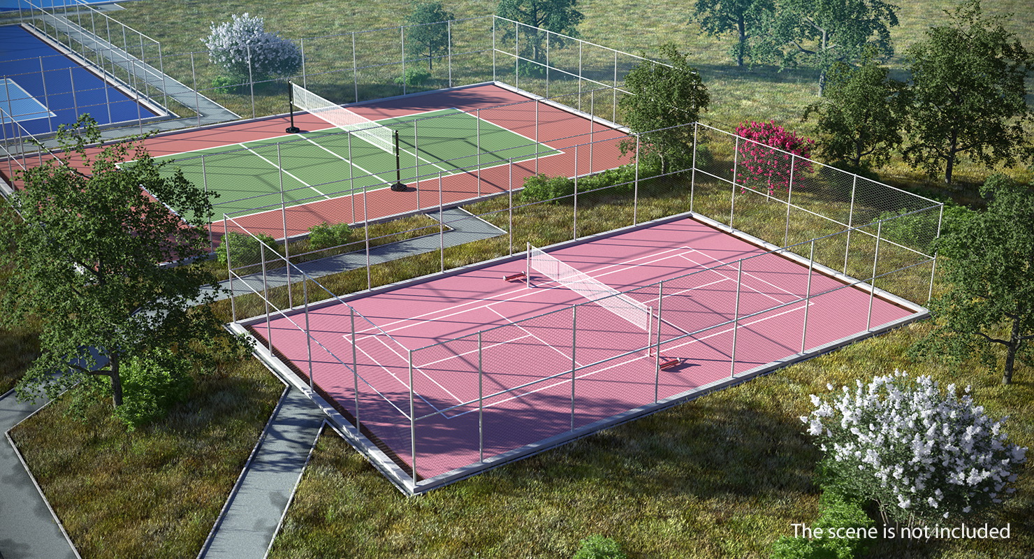 3D Outdoor Badminton Court model