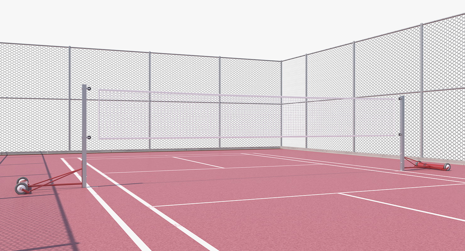 3D Outdoor Badminton Court model