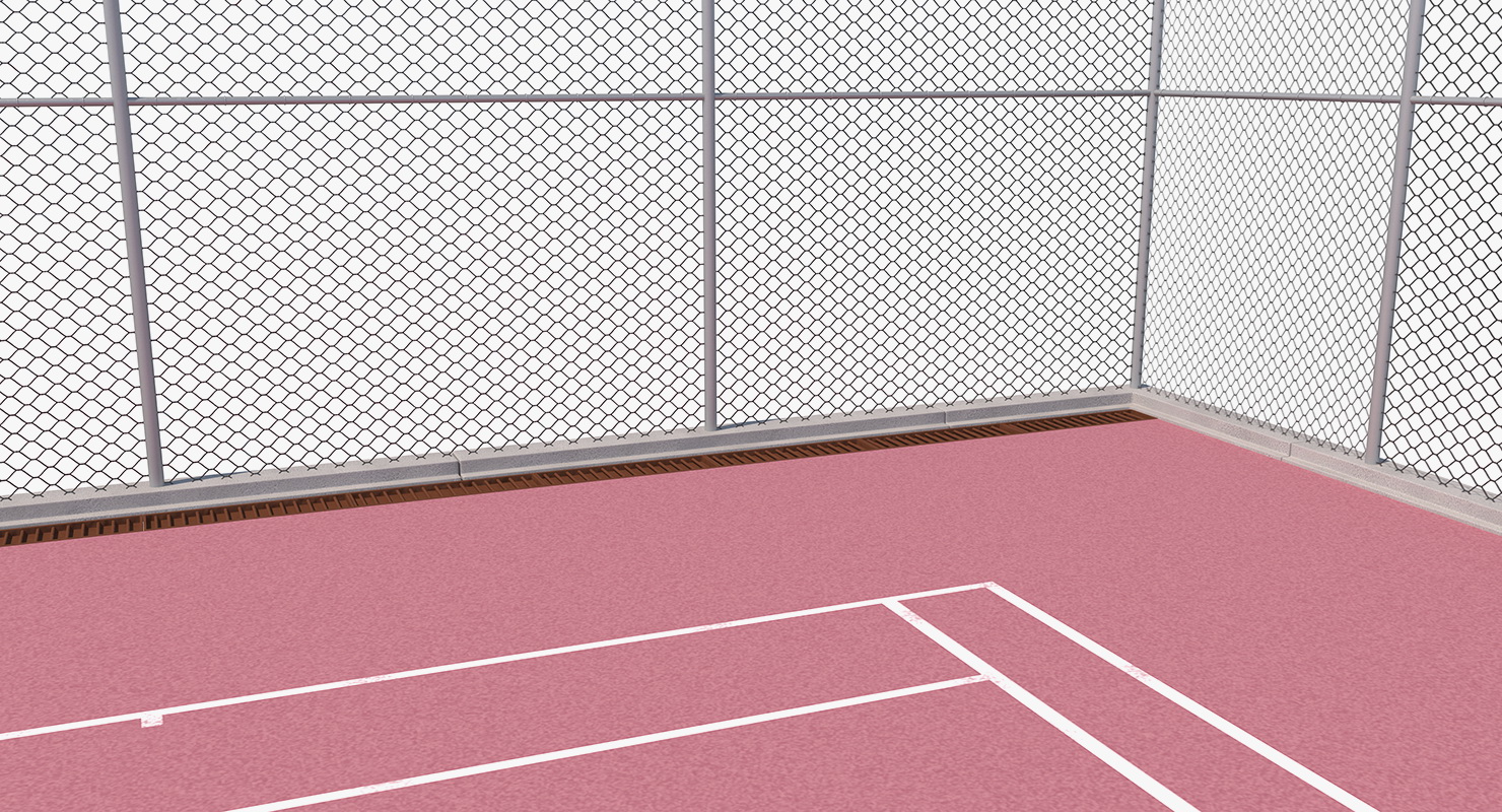 3D Outdoor Badminton Court model