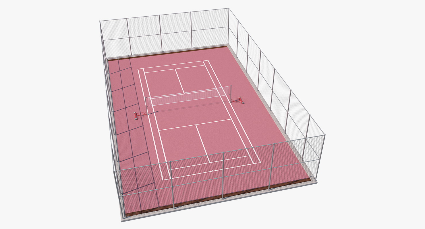 3D Outdoor Badminton Court model