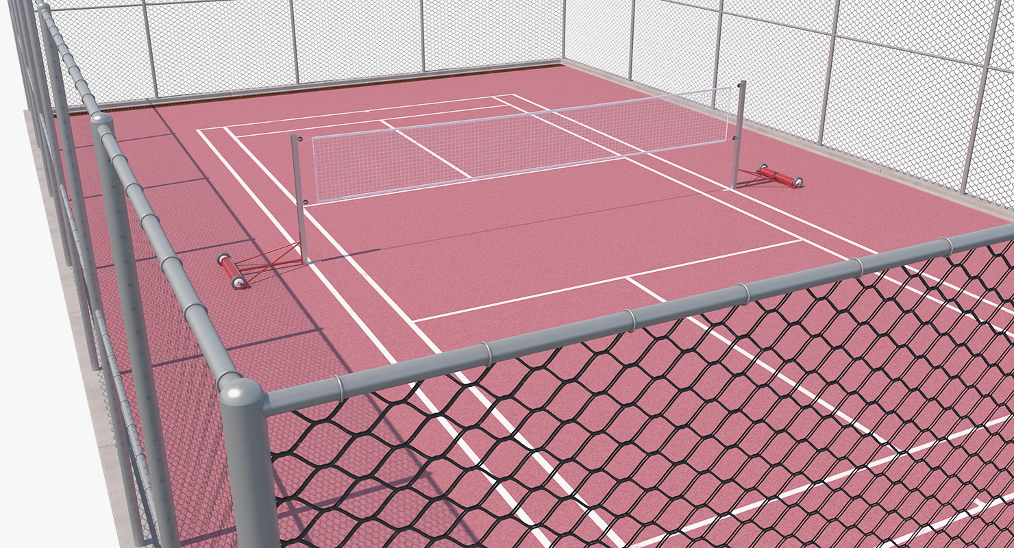 3D Outdoor Badminton Court model