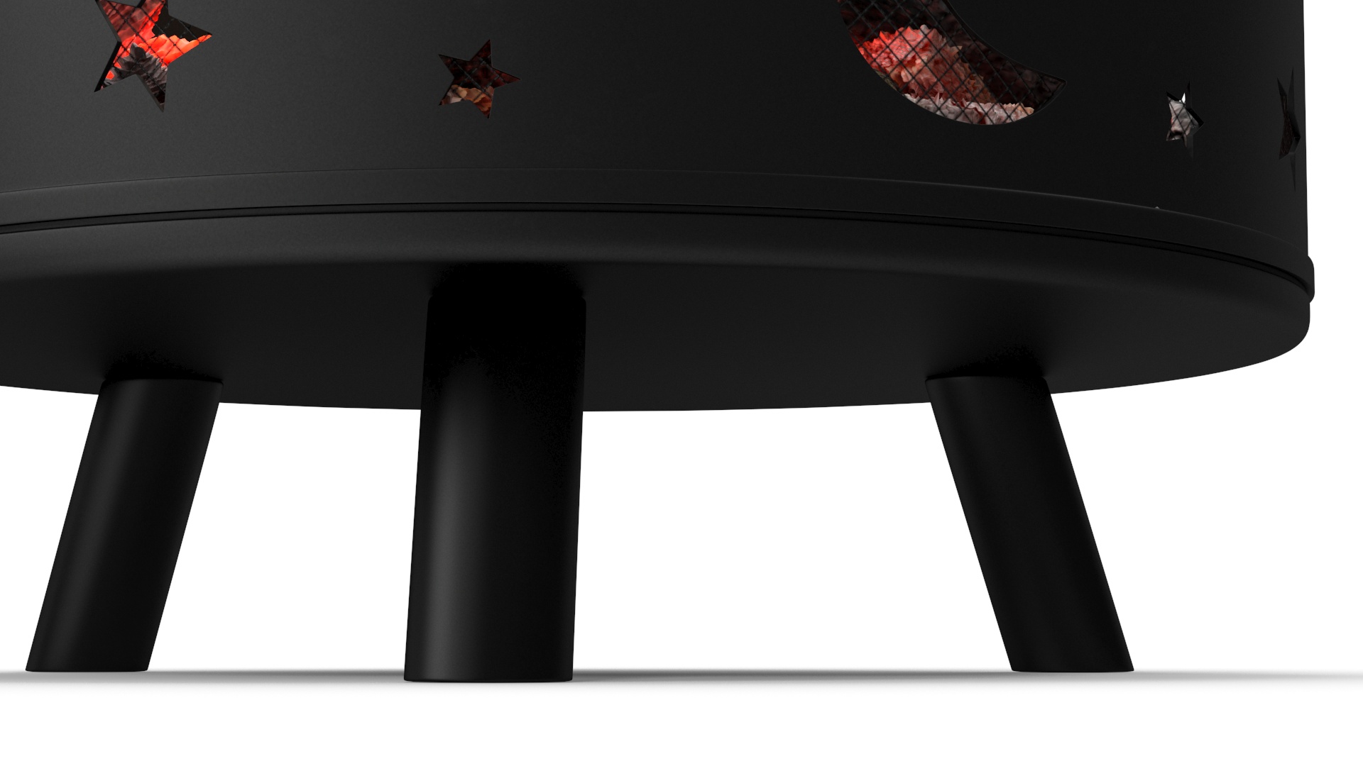3D model Garden Fire Pit with Fire Open