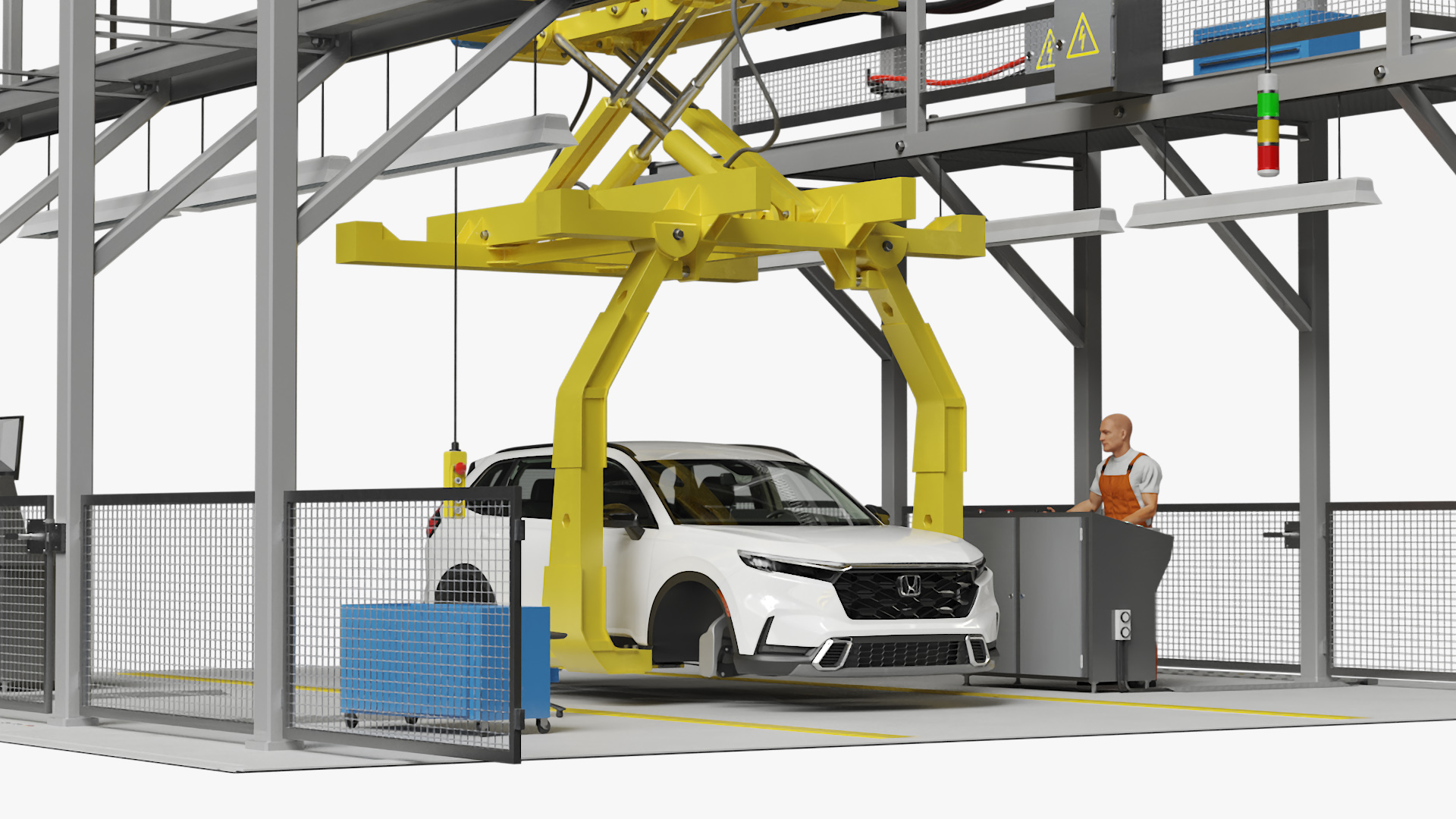 3D model Honda Body Conveyor and Worker