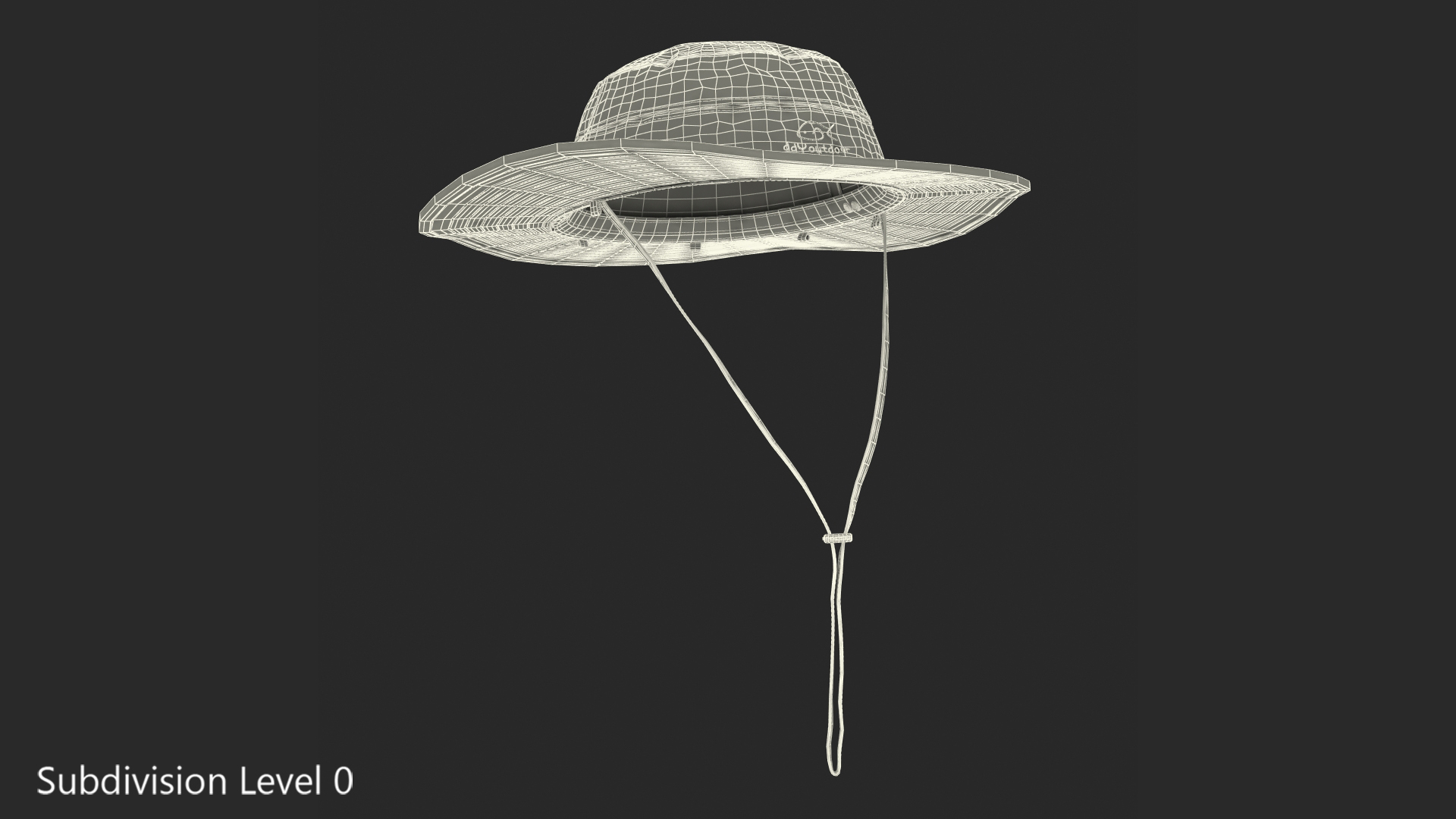 3D model Green Outdoor Fishing Hat