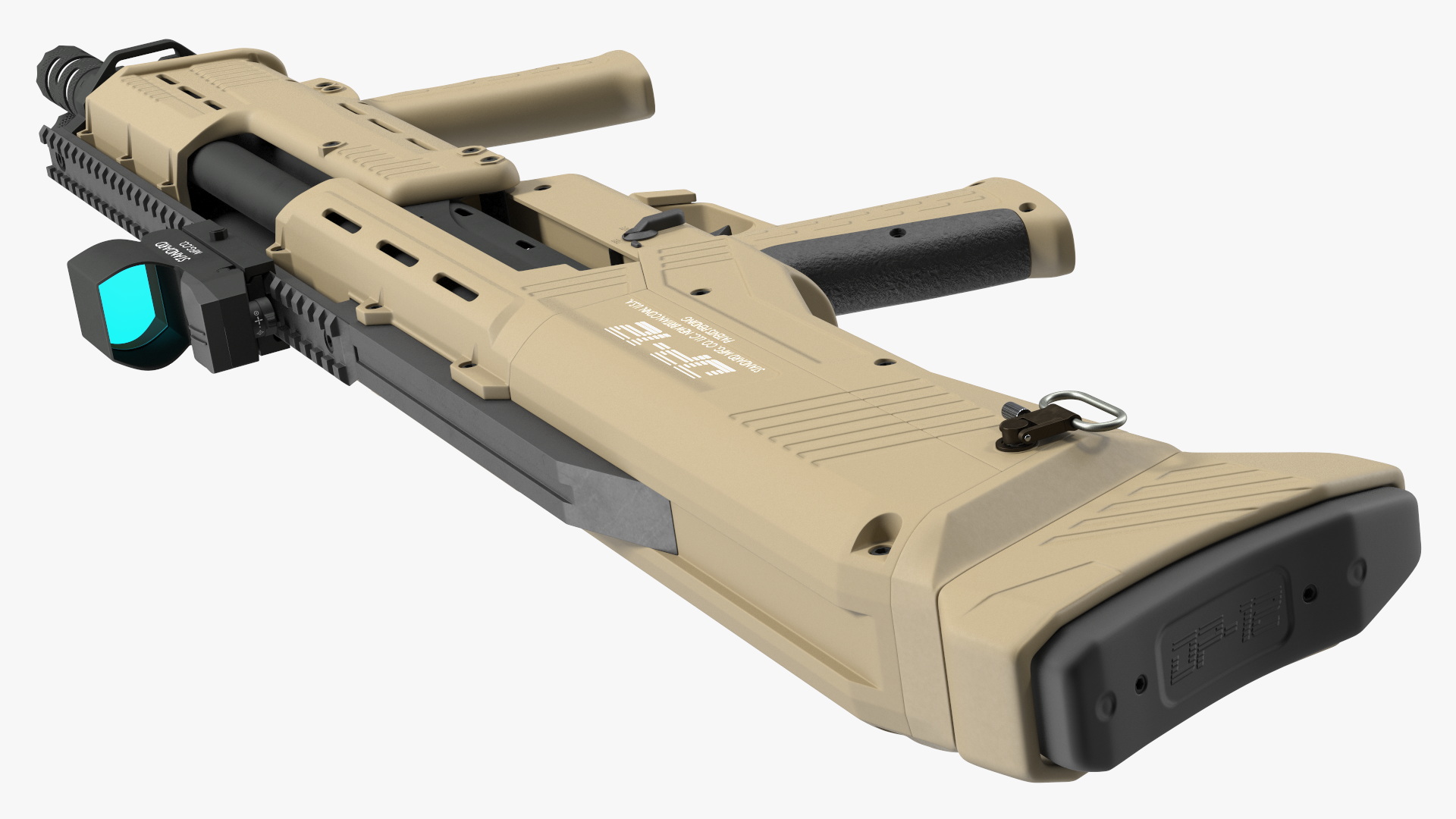 3D model Flat Dark Earth MFG 12 Gauge Pump Rigged
