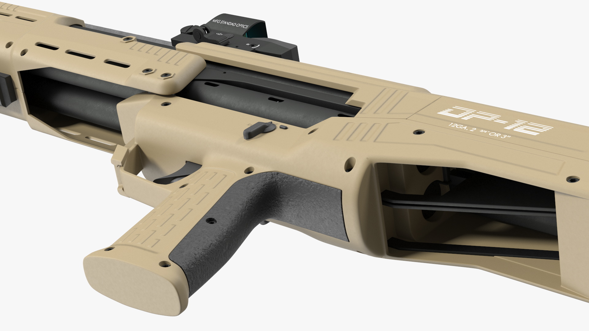 3D model Flat Dark Earth MFG 12 Gauge Pump Rigged