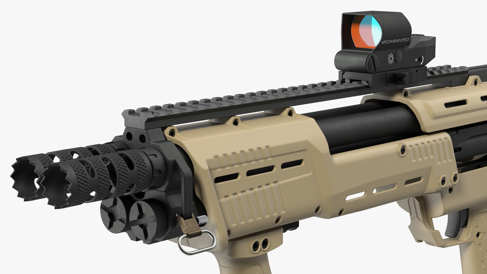 3D model Flat Dark Earth MFG 12 Gauge Pump Rigged