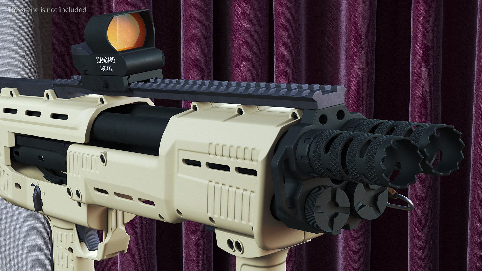 3D model Flat Dark Earth MFG 12 Gauge Pump Rigged