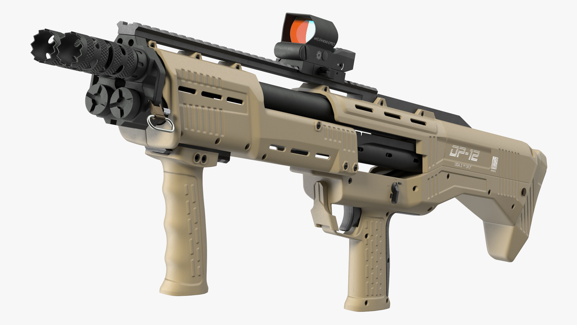 3D model Flat Dark Earth MFG 12 Gauge Pump Rigged