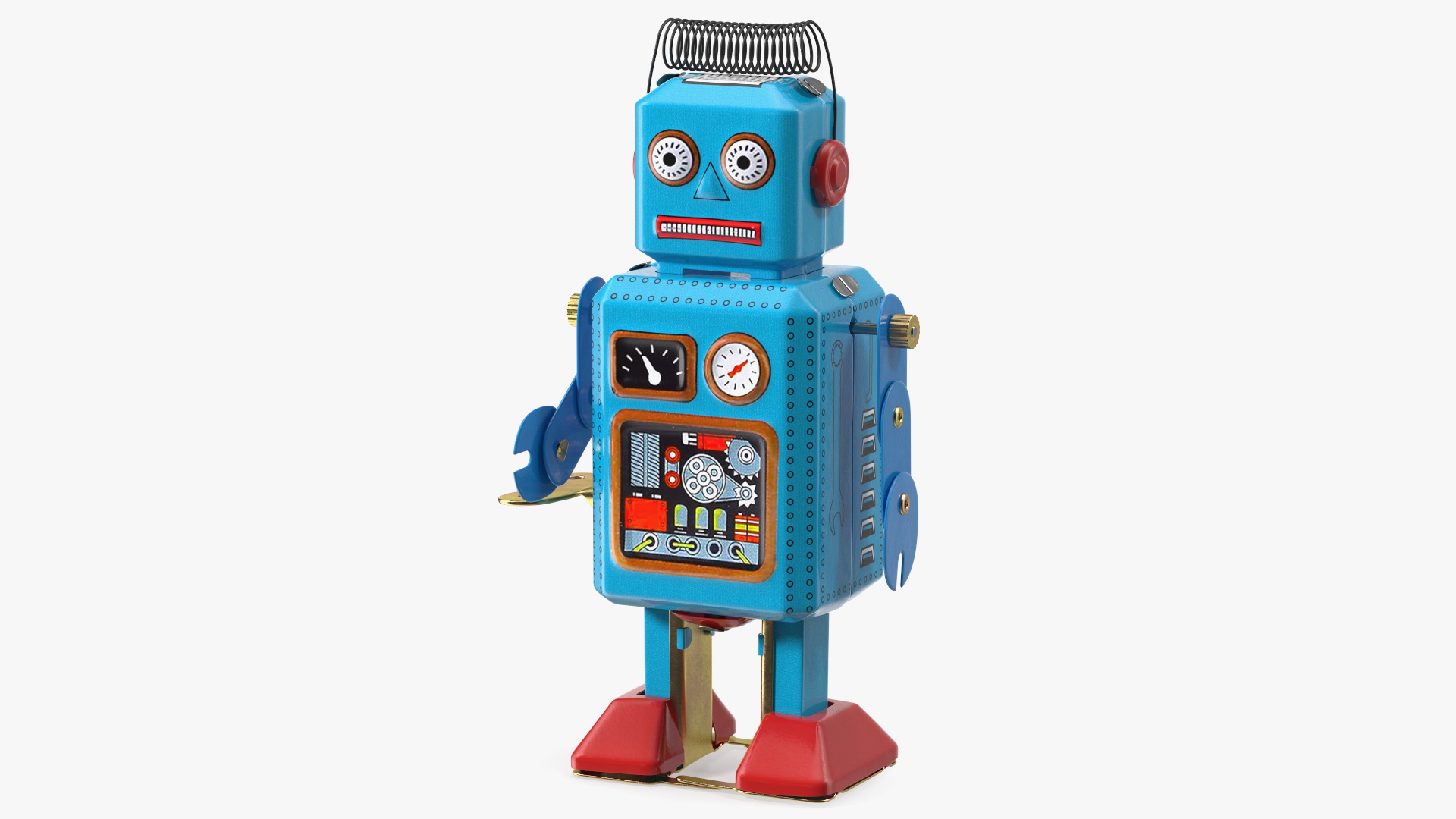3D Metal Walking Tin Toy Retro Robot model