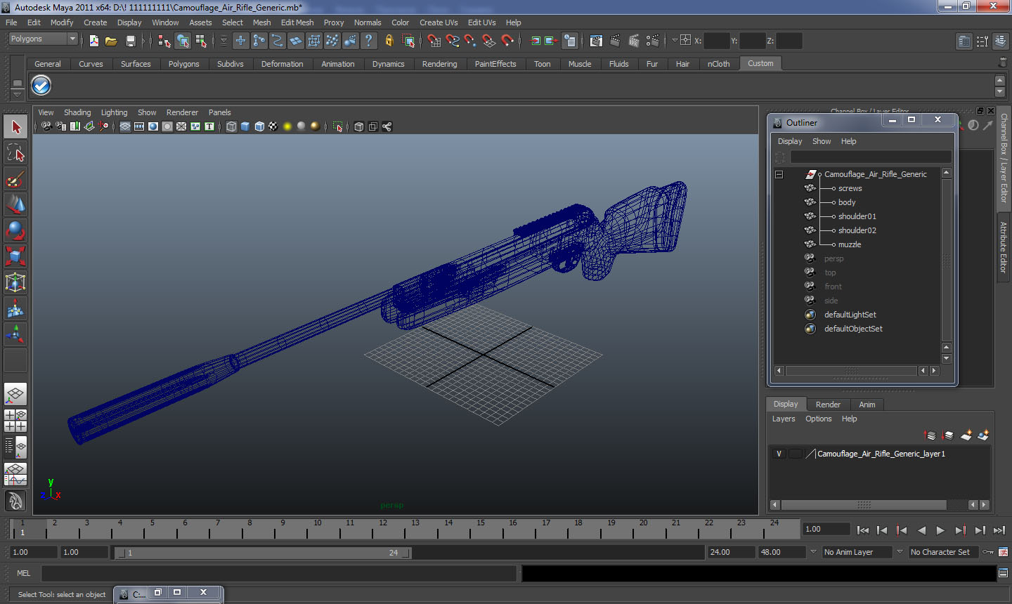 3D Camouflage Air Rifle Generic model