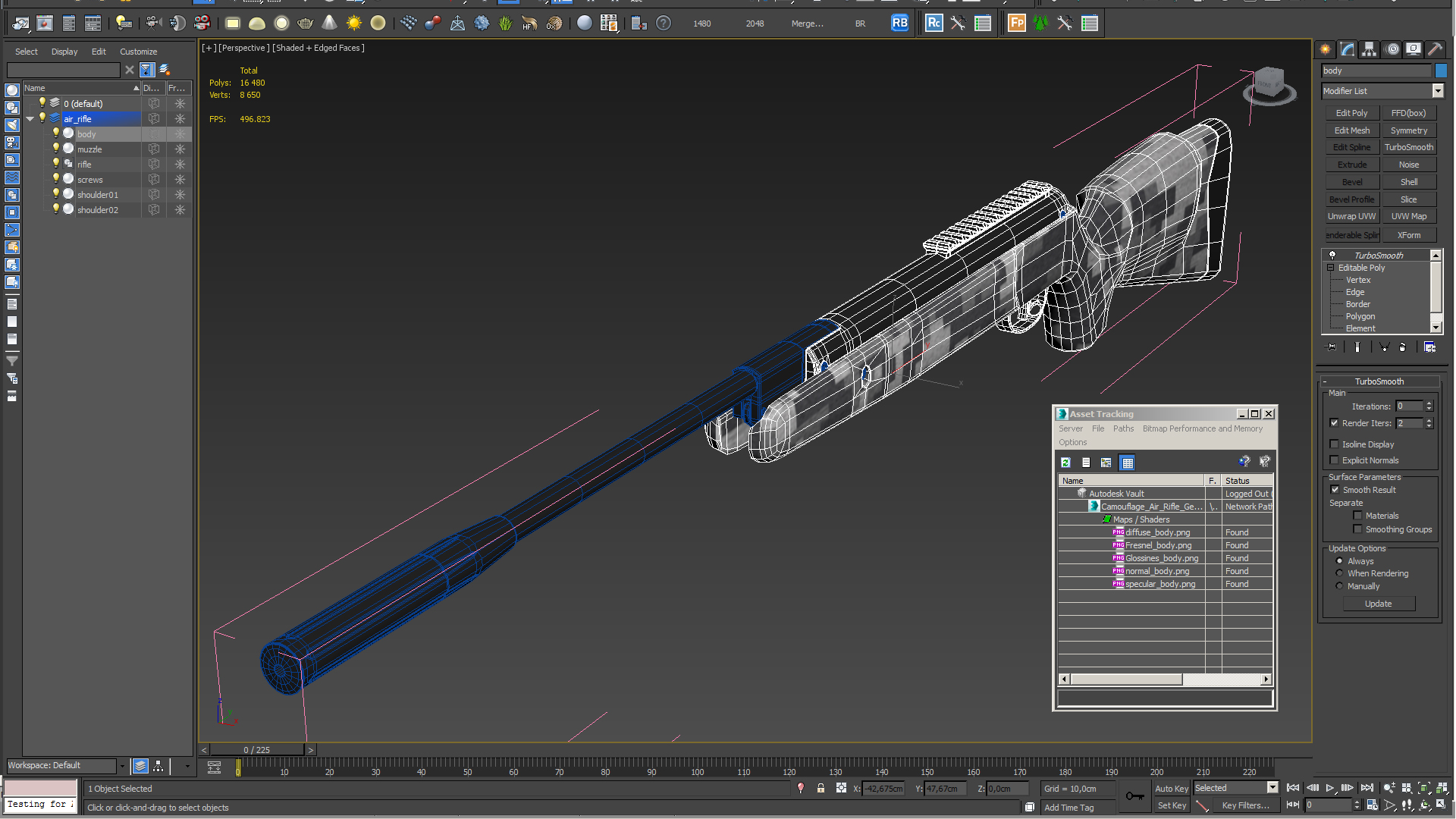 3D Camouflage Air Rifle Generic model