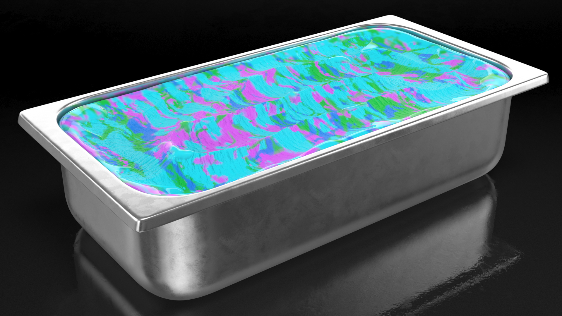 3D Colorful Ice Cream Tray model