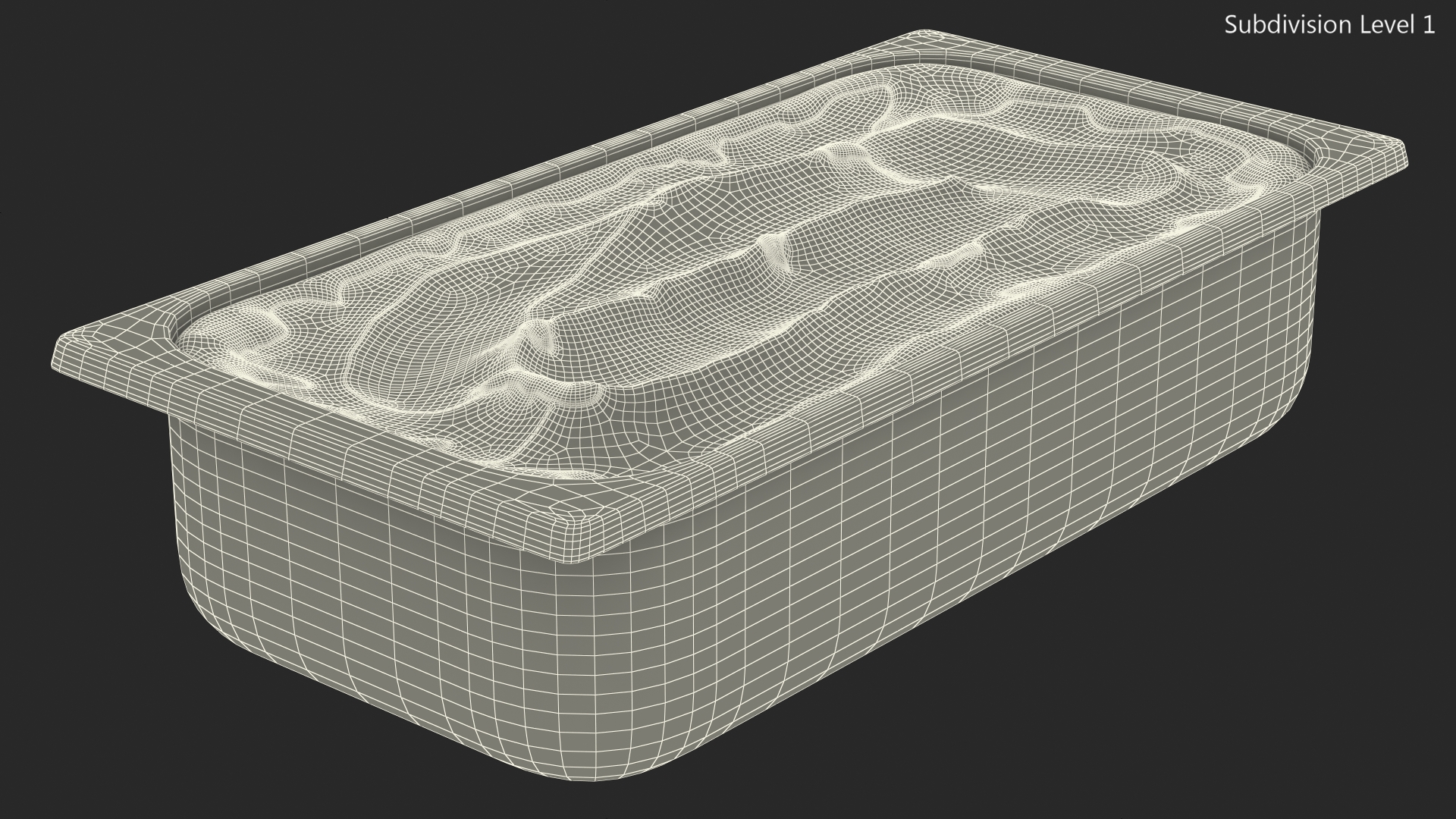 3D Colorful Ice Cream Tray model
