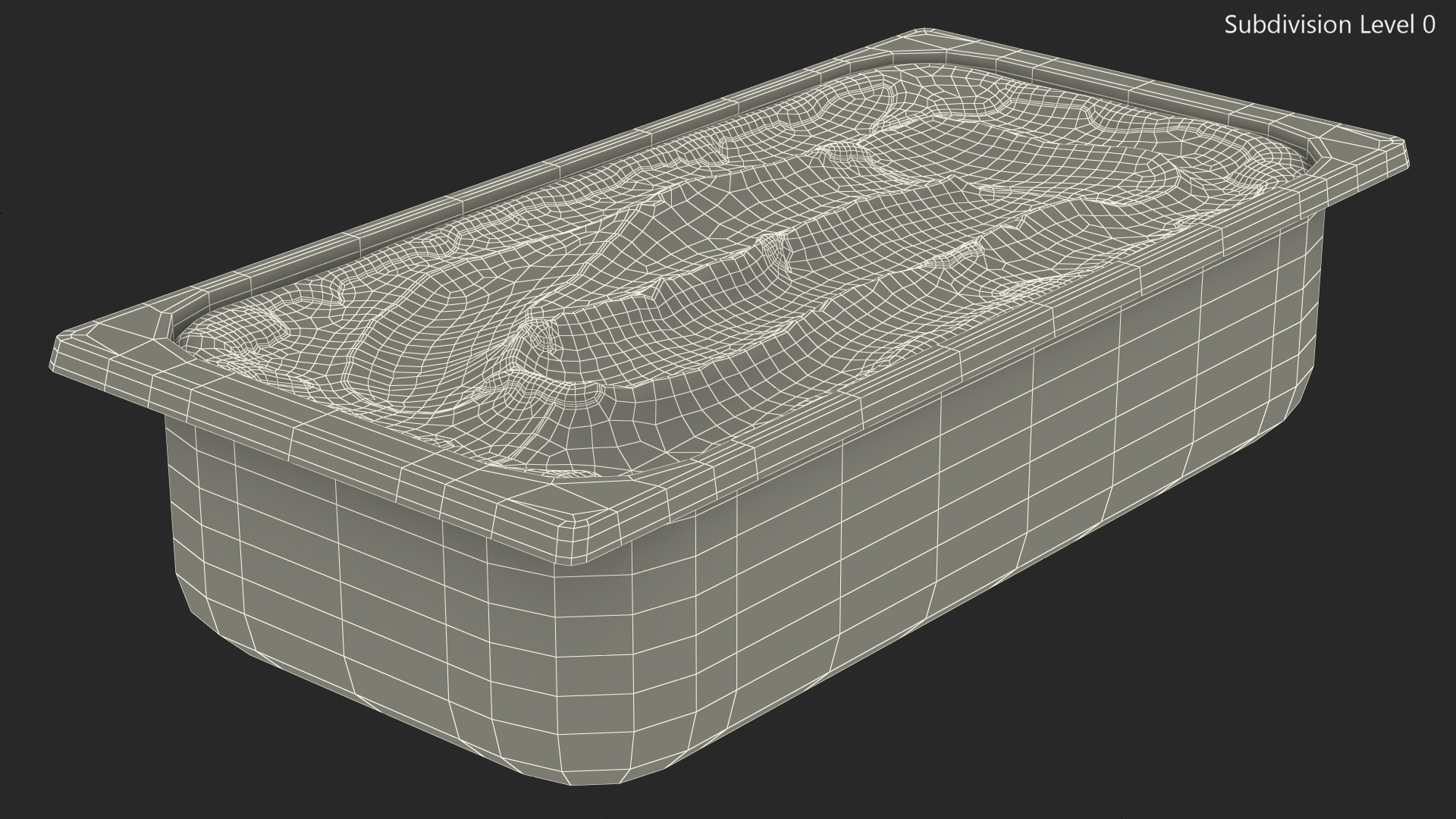 3D Colorful Ice Cream Tray model