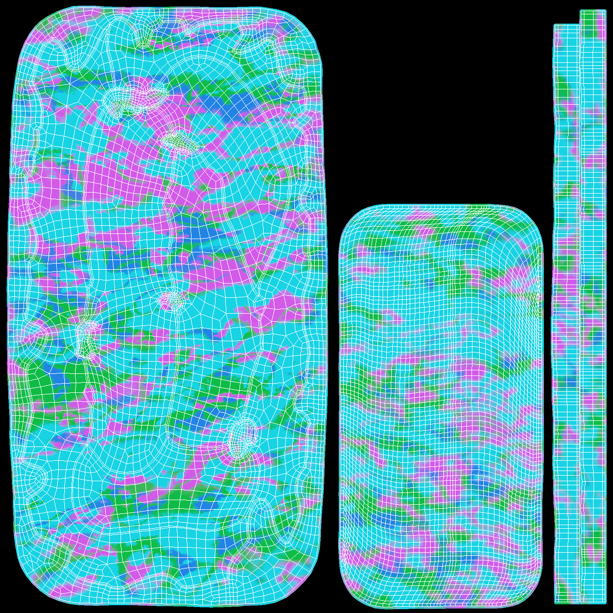 3D Colorful Ice Cream Tray model