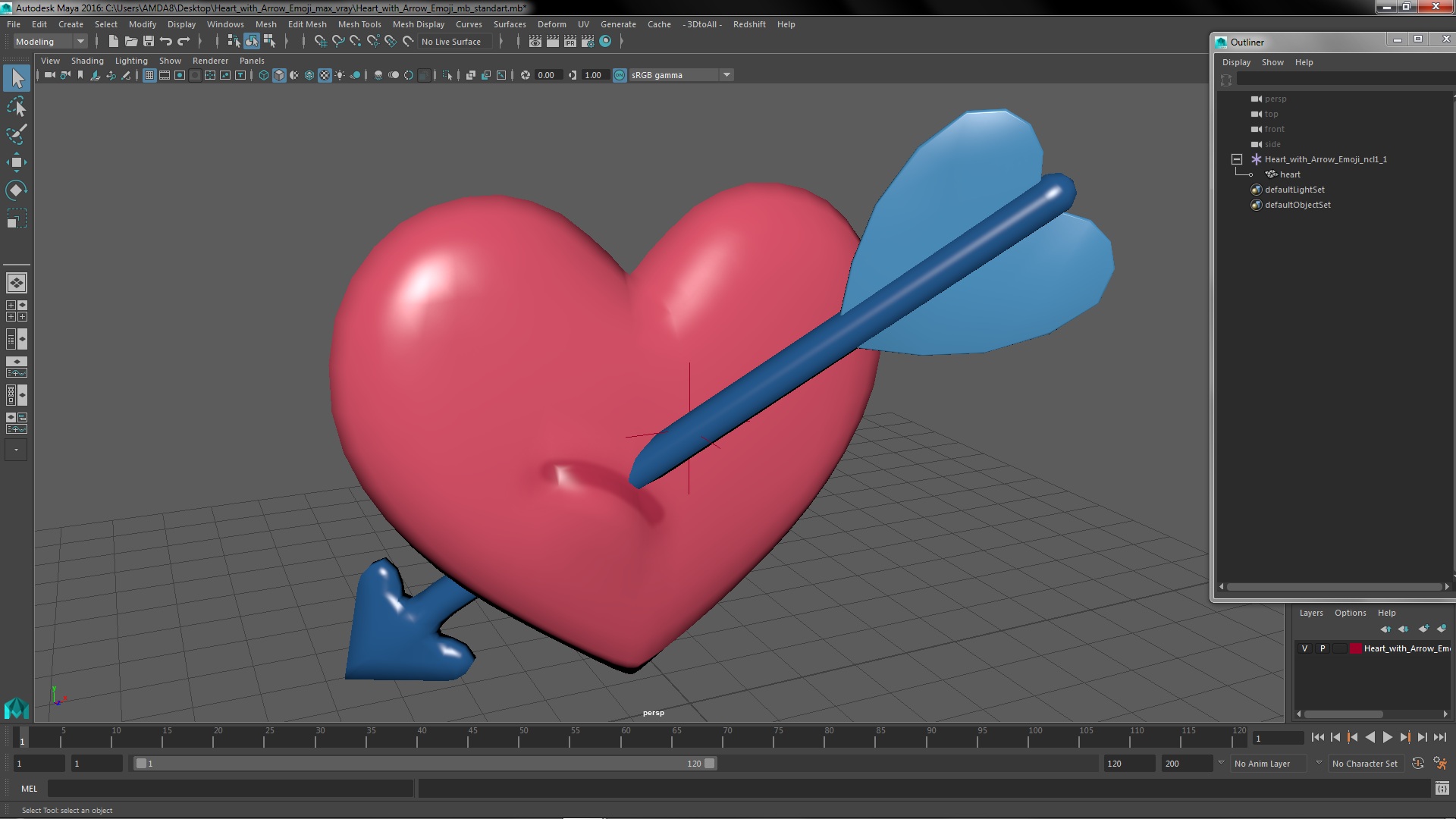 Heart with Arrow Emoji 3D