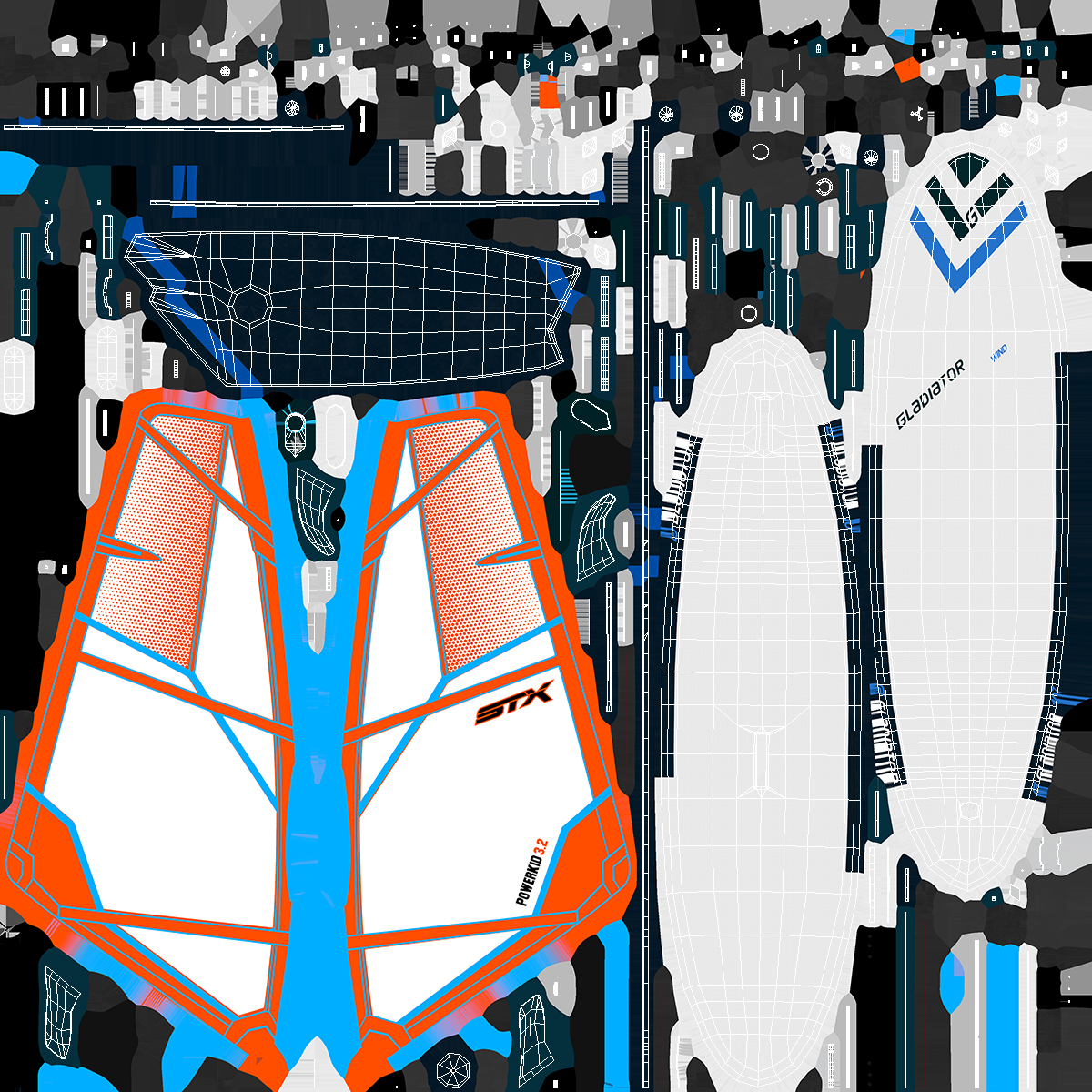 3D model SUP Board Gladiator White