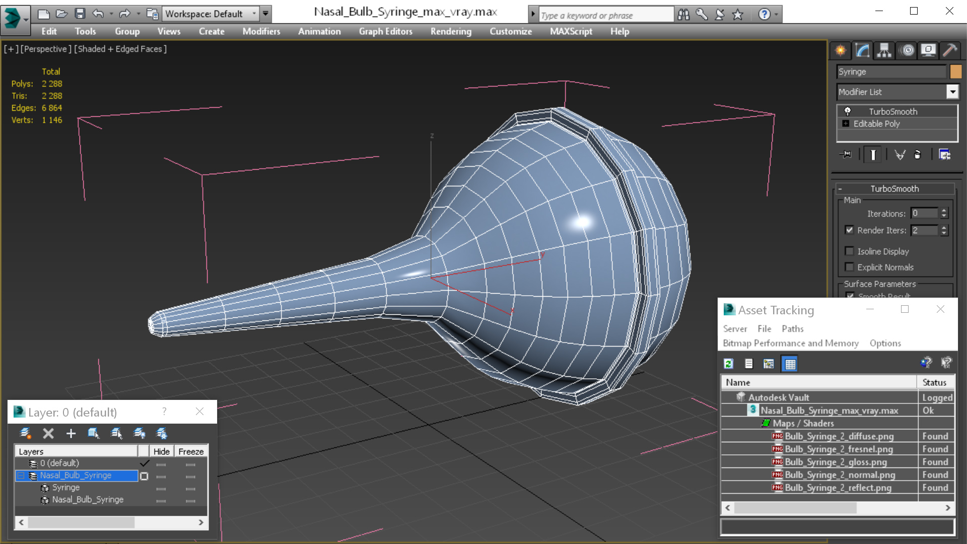 3D Nasal Bulb Syringe model