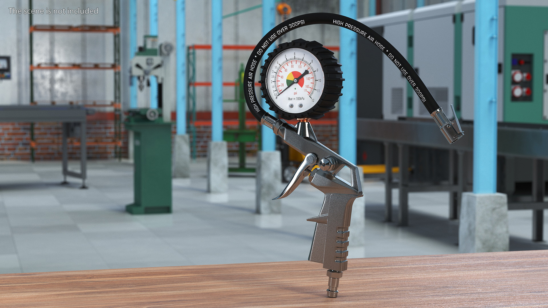 3D Tire Inflator Dial Pressure Gauge Air Compressor model