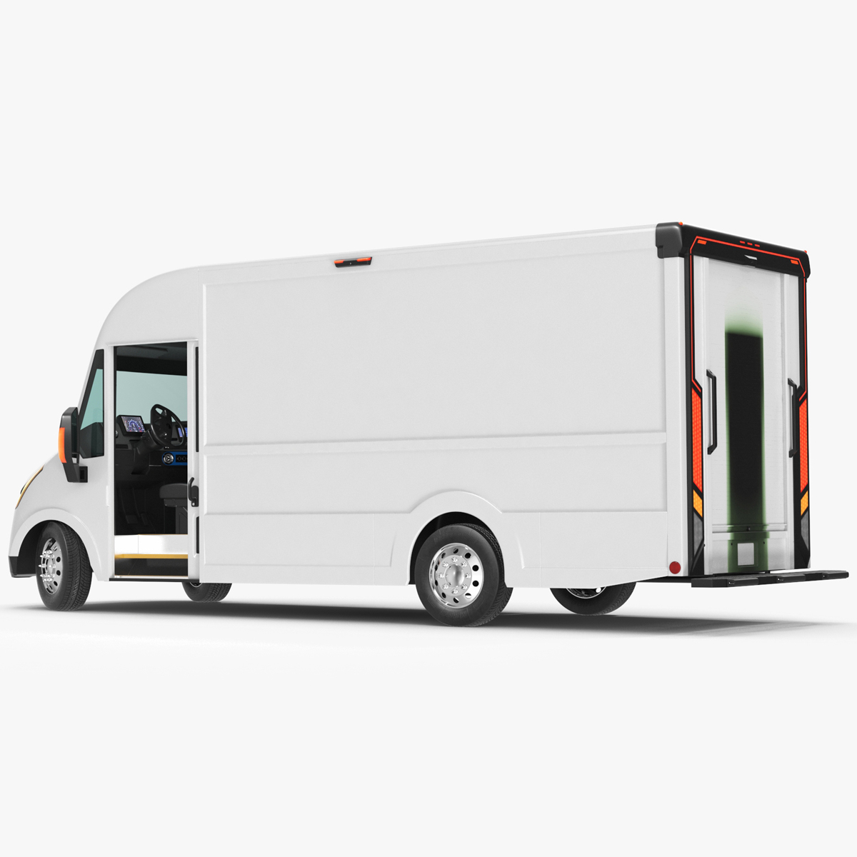 3D Urban Delivery Truck Rigged for Maya